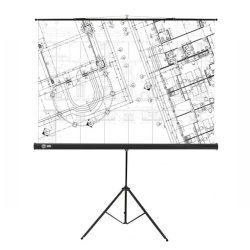 Экран для проектора Cactus 127x127см Triscreen CS-PST-127X127 (1:1, Matte White, на штативе, чёрный корпус)