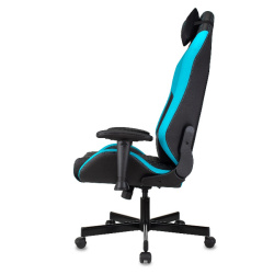 Кресло игровое Knight Neon черный/голубой соты (экокожа, 150кг, крестовина металл, колесики полиуретан, подголовник, поддержка поясницы)