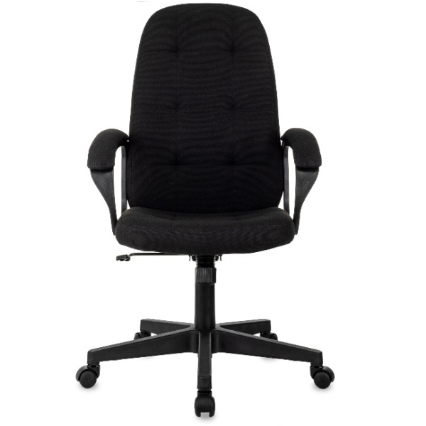 Кресло руководителя Бюрократ CH 002 Fabric черный (ткань, до 120 кг, крестовина пластик, колесики пластик)