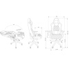  Кресло игровое Cactus CS-CHR-130 черный  (экокожа,120кг, крестовина металл, подголовник, поддержка поясницы)