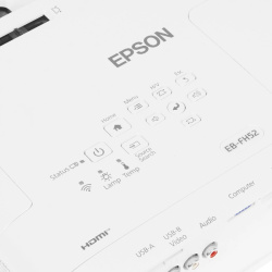 Проектор Epson EB-FH52 белый (LCD, Full HD (1920x1080), 4000 лм, 16000:1, 2xHDMI/VGA/RCA, Wi-Fi, колонки 16 Вт, ресурс лампы 5500 ч)